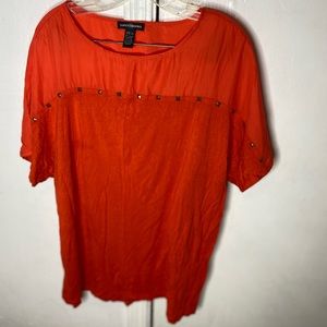 Plus size orange top